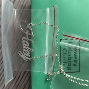 Girl Silver Necklace with Name (Haley)